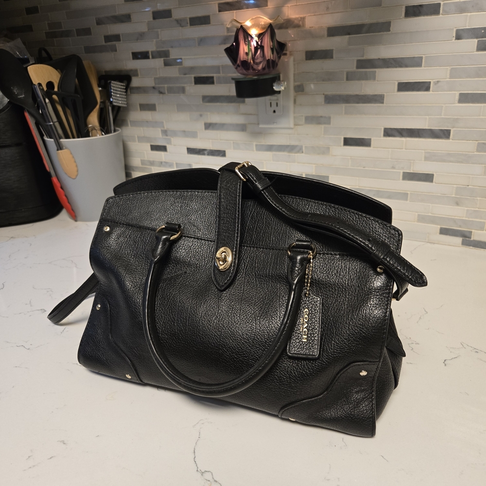 Coach Black Leather Satchel
